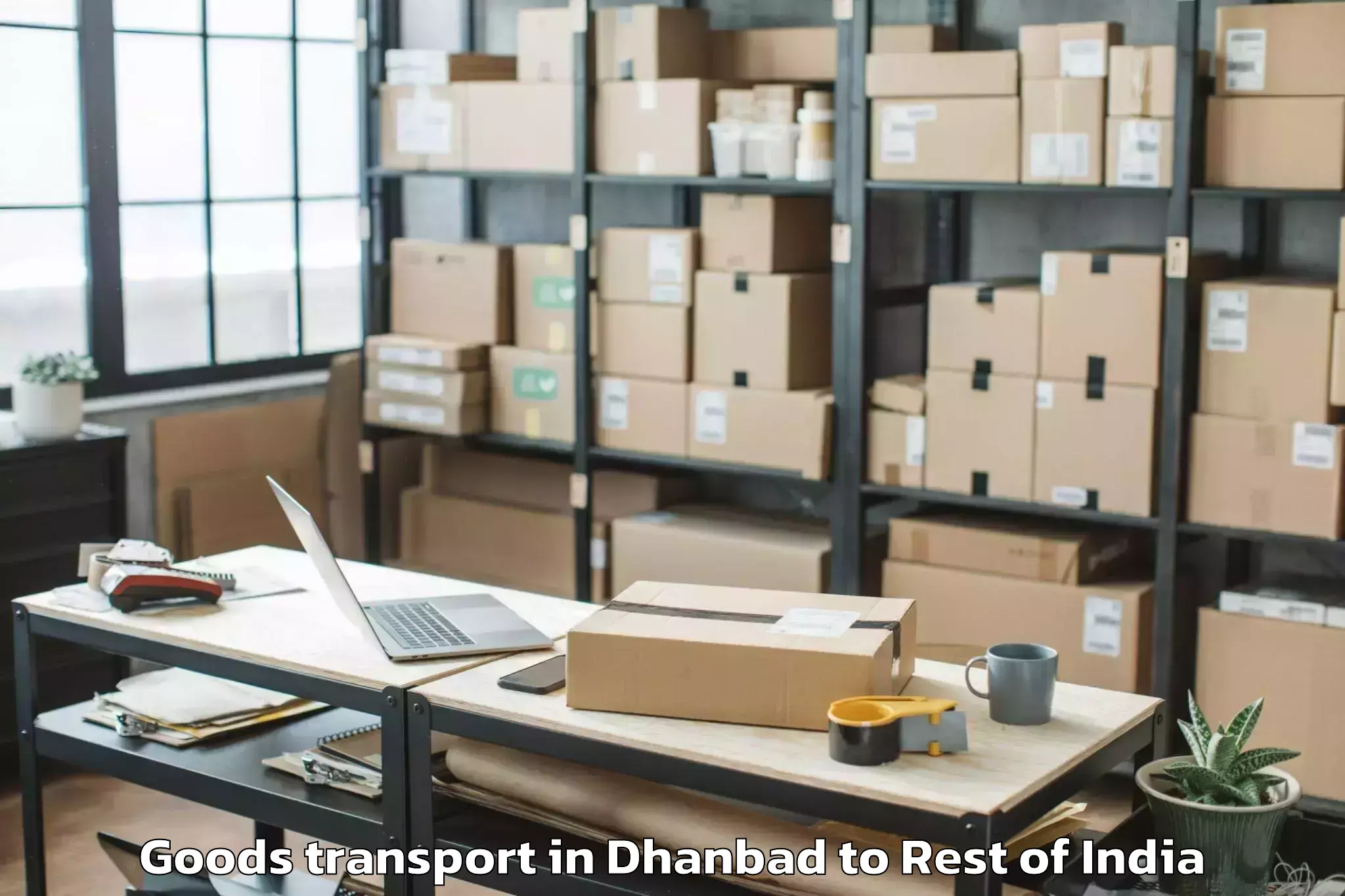 Book Your Dhanbad to Munugodu Goods Transport Today